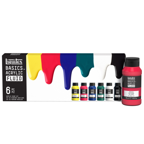 Liquitex Basics Fluid Acrylic Set 6X118ml