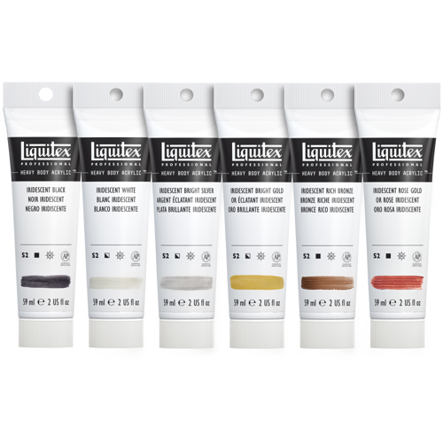Liquitex Professional Heavy Body Acrylic Set Of 6x59ml Tube Iridescent