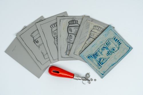 Lefranc Bourgeois Kids Block Printing Starter Set Studio