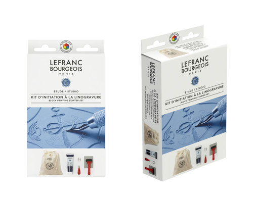 Lefranc Bourgeois Kids Block Printing Starter Set Studio