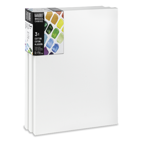 Liquitex Basics Set of 3 Cotton Canvas 40x50cm