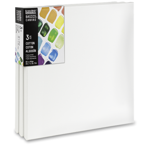 Liquitex Basics Set of 3 Cotton Canvas 40x40cm