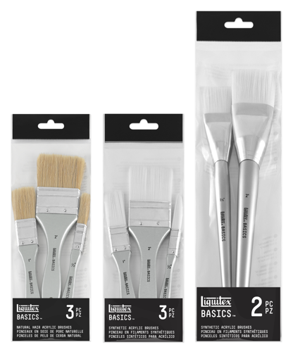 Liquitex Basics Brush Natural Hair x3 Set