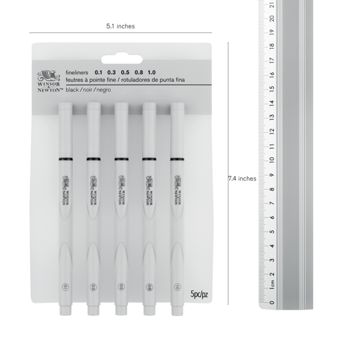 Winsor & Newton Fineliner Black Assortment Set