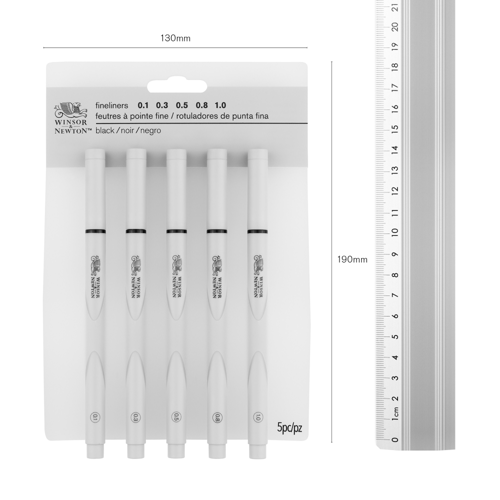 Winsor & Newton Fineliner Black Assortment Set