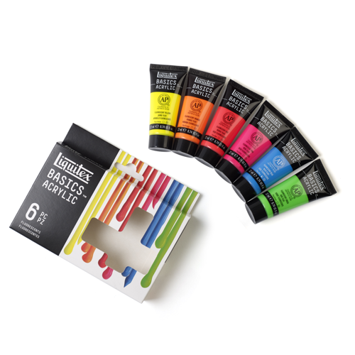 Liquitex Basics Acrylic Set - 6x22ml - Fluorescents