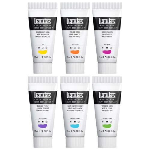 Liquitex Professional Heavy Body Acrylic Set - 6x22ml - Vibrants