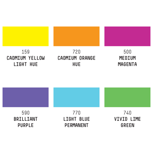 Liquitex Professional Acrylic Marker Set - 6x15mm - Vibrants