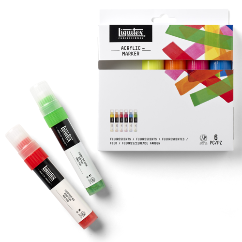 Liquitex Professional Acrylic Marker Set- 6x15mm - Fluorescents