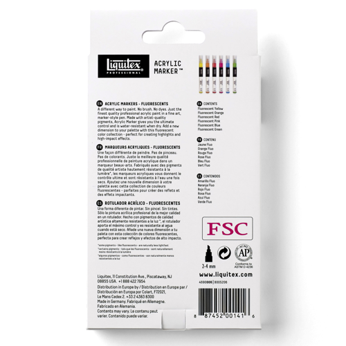 Liquitex Professional Acrylic Marker Set - 6x2mm - Fluorescents