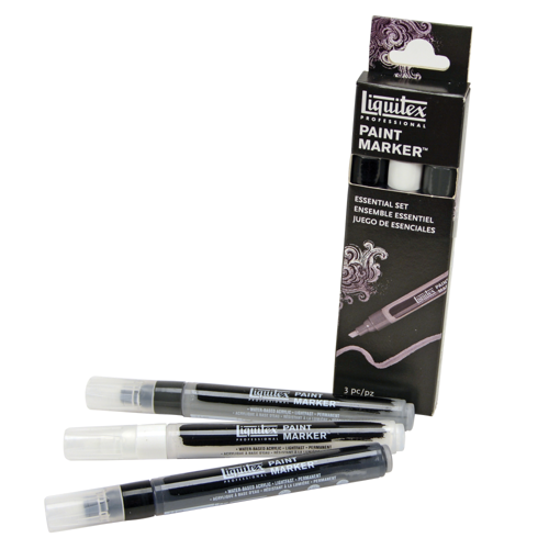 Liquitex Professional Acrylic Marker Set - 3x2mm - Monochromes