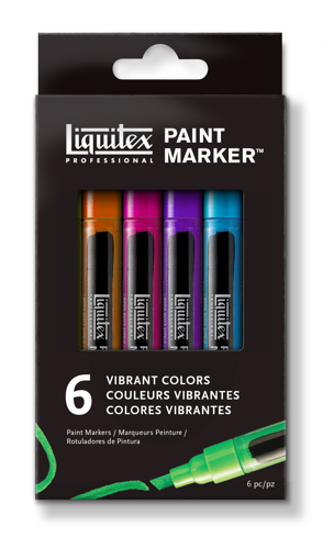 Liquitex Professional Acrylic Marker Set- 6x2mm - Vibrants