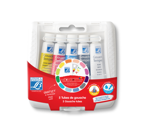 Lefranc Bourgeois Kids Box of Superior Gouache 5 tubes