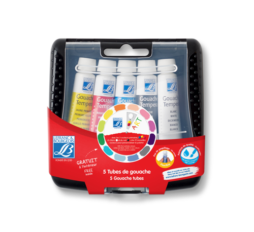 Lefranc Bourgeois Kids Box of Superior Gouache 5 tubes