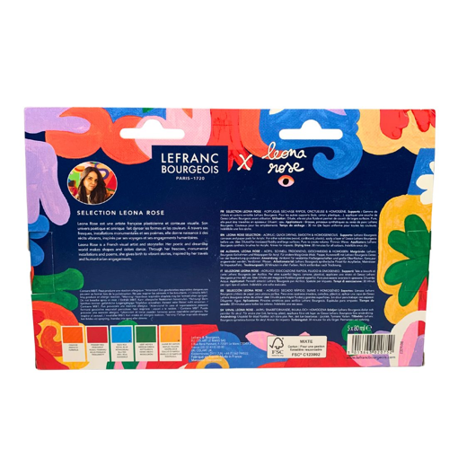 Lefranc Bourgeois Fine Acrylic Colour Leona Rose Set 5x80ml