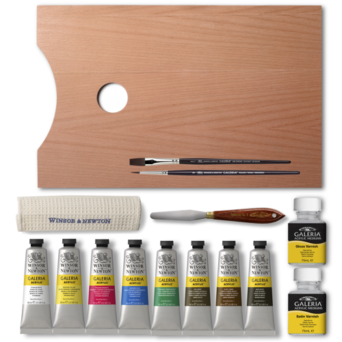 Winsor & Newton Galeria Acrylic Colour Wooden Box Set 15pc