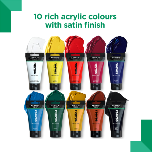 reeves Acrylic Colour 10x75ml Set