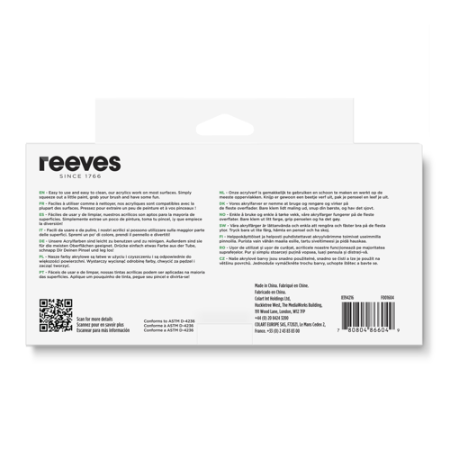 reeves Acrylic Colour 8x22ml Set
