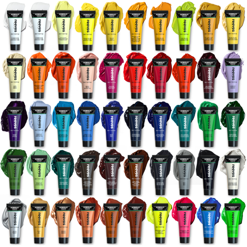 reeves Acrylic Colour 50x22ml Set