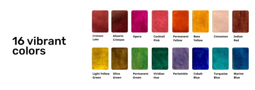 Viviva Watercolour Pan Set - 16 Spring Colours