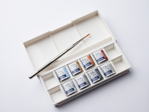 Winsor & Newton Cotman Watercolour 8 Half Pan Metallic Pocket Set