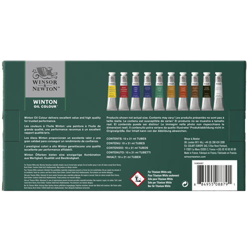 Winsor & Newton Winton Oil Colour 10x21ml Tube Set