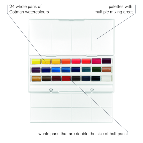 Cotman Watercolour Whole Pan Studio Set