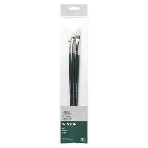 Winsor & Newton Winton Brush Long Handle Pack of 3 - Set 1