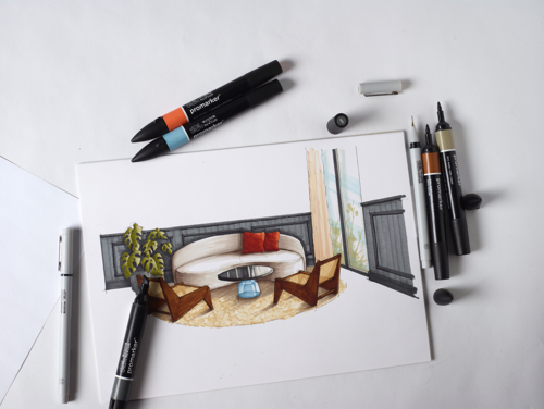 Winsor & Newton Promarker Mixed Set Interior Wallet