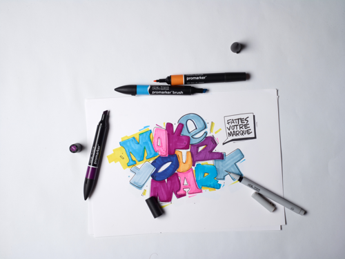 Winsor & Newton Promarker Mixed Set Brush Lettering Wallet