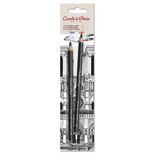 Conté à Paris Pastel pencil x 2 black