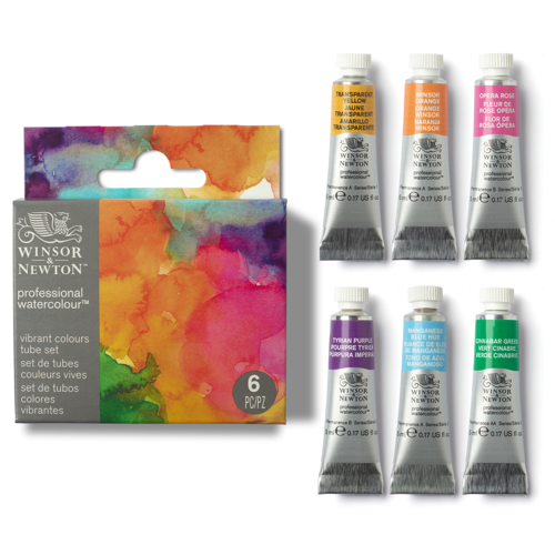 Winsor & Newton Professional Watercolour Vibrant Set 6x5ml Tubes