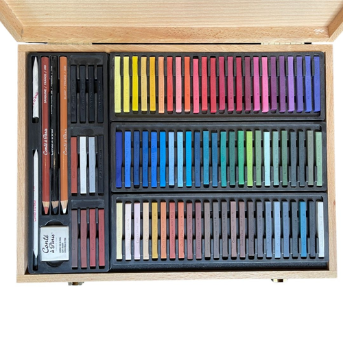 Conté à Paris Box Colour carrés assorted x 48 + Accessories