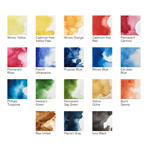 Winsor & Newton Professional Watercolour Black Box 18 Half Pan