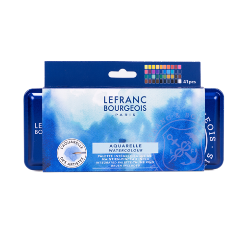 Lefranc Bourgeois Fine Watercolour Set of 40 Half Pans