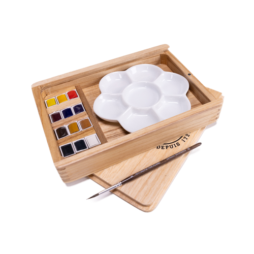 Lefranc Bourgeois Fine Watercolour Set of 12 Half Pans