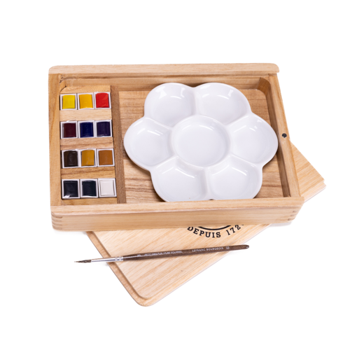 Lefranc Bourgeois Fine Watercolour Set of 12 Half Pans