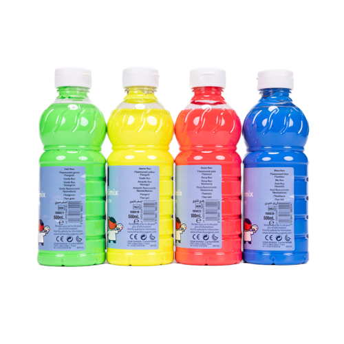 Lefranc Bourgeois Kids Redimix Gouache Set - Fluorescent 4x500ml 
