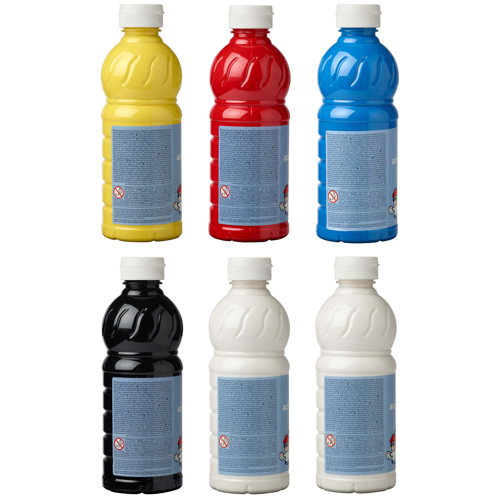 Lefranc Bourgeois Kids Glossy Acrylic Set - Primary Collection 6x500ml 
