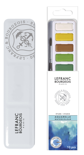 Lefranc Bourgeois Studio Watercolour Set Of 12 Tablets