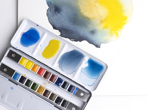 Winsor & Newton Professional Watercolour Black Box 18 Half Pan
