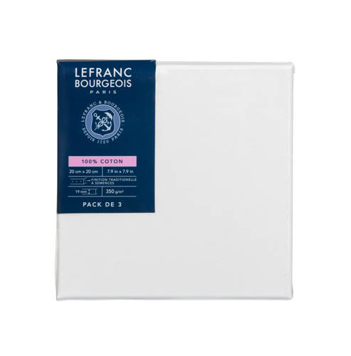 Lefranc Bourgeois Fine Cotton Canvas 3 Pack - 20x20cm 