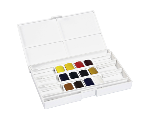 Lefranc Bourgeois Set of Watercolour 12 Half Pots