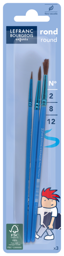 Lefranc Bourgeois Kids Pony Brush Set - Round No2/8/12