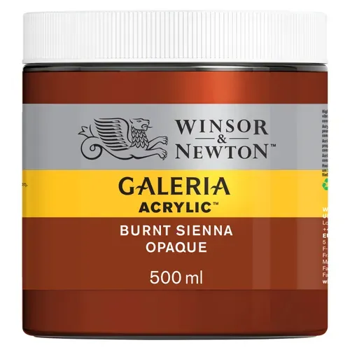 Winsor & Newton Galeria Acrylic Burnt Sienna Opaque 500ml