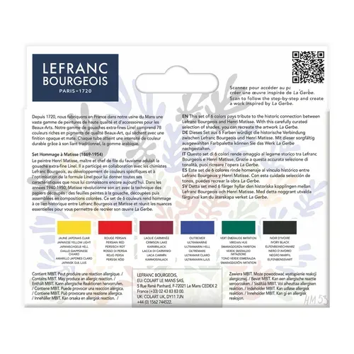 Lefranc Bourgeois Linel Gouache Extra-Fine Set 6x14ml Matisse