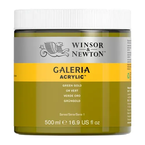 Winsor & Newton Galeria Acrylic Green Gold 500ml