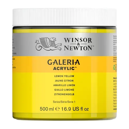 Winsor & Newton Galeria Acrylic Lemon Yellow 500ml
