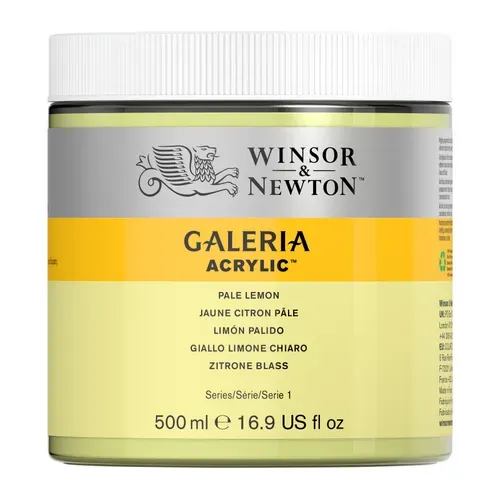 Winsor & Newton Galeria Acrylic Pale Lemon 500ml
