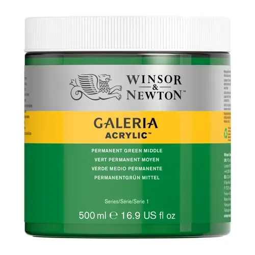 Winsor & Newton Galeria Acrylic Permanent Green Middle 500ml